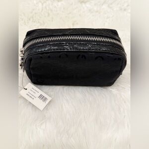 Guess Black Textured Cosmetic Bag